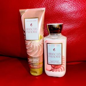 Bath & Body Works Hibiscus Paradise Body Cream and Body Lotion.